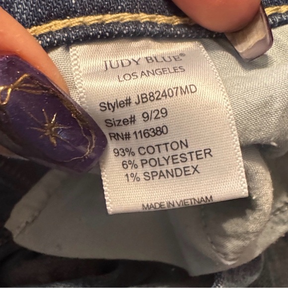 Judy Blue 9/29 Light Wash Straight Leg Jeans - Picture 4 of 4